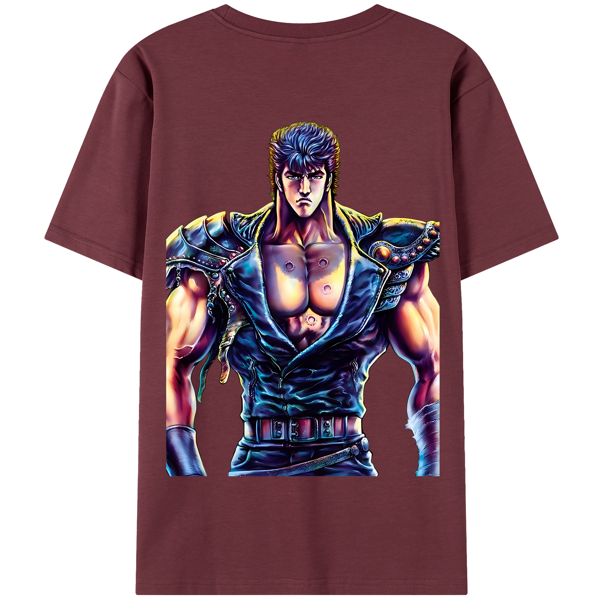 （画像用） 北斗の拳 Fist of the North Star 綿100％半袖Tシャツ（背面プリント）